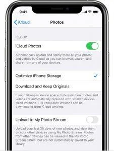 ios13 iphone11 pro settings name icloud photos crop