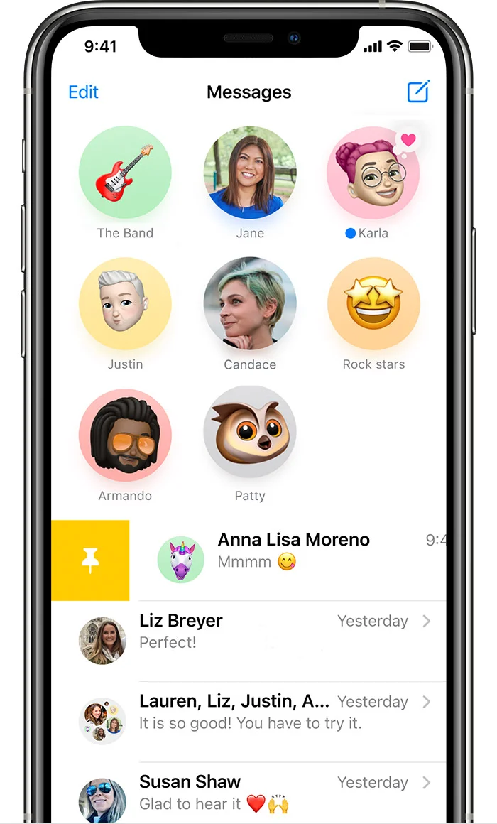 ios14 iphone 11pro messages pin message