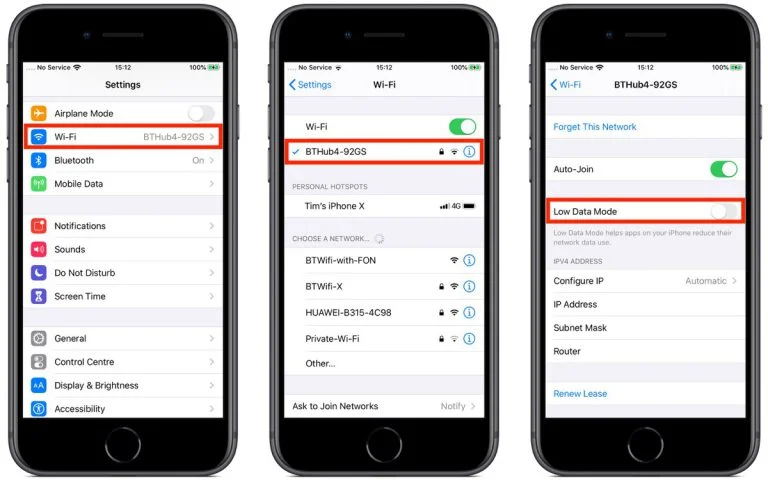 how to reduce iphone network data usage ios 132