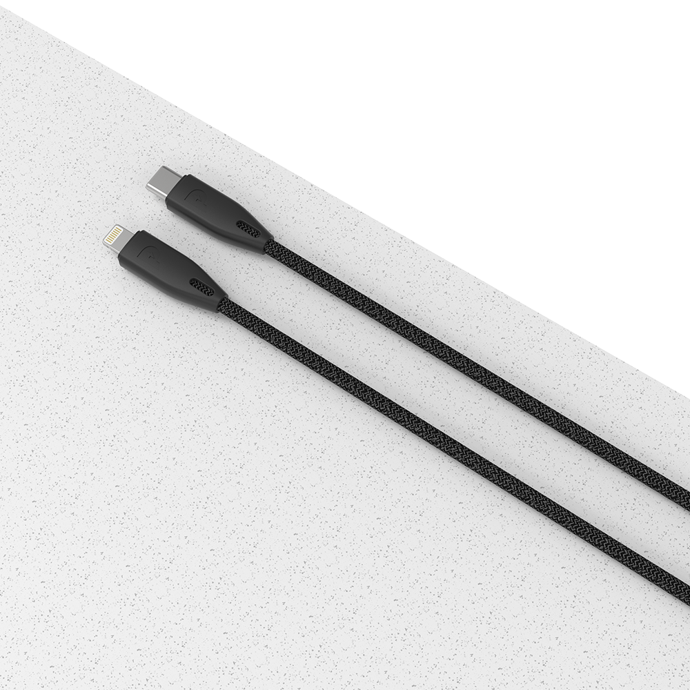 کابل تایپ سی به لایتنینگ پاورولوجی مدل PCAB001 طول 1 متر Powerology Braided USB-C to Lightning Cable 1.2m