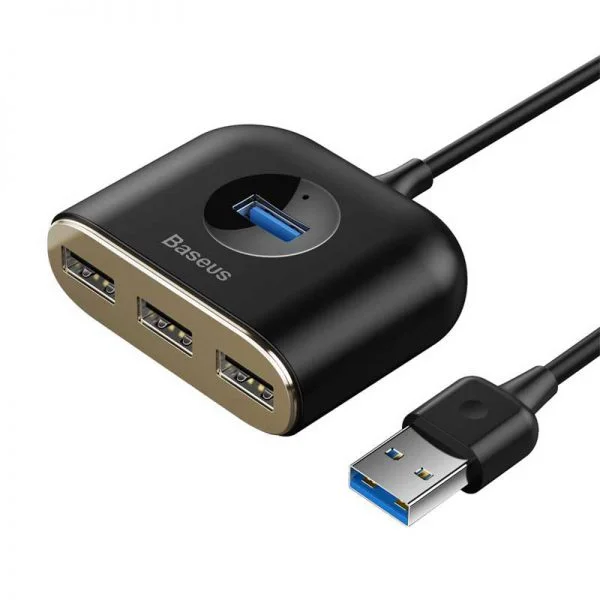 هاب آداپتور یو اس بی بیسوس Baseus Square Round 4 in 1 USB HUB Adapter