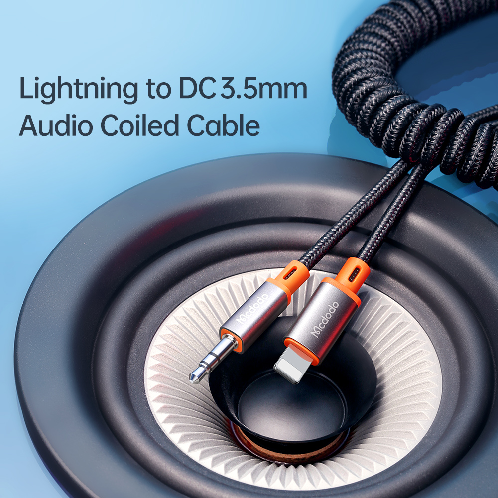 ca 089 spring lightning to dc3.5 male coil audio cable 1.8m 6