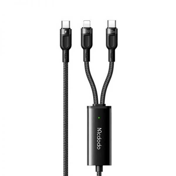 کابل شارژ سریع دو سر تایپ سی به لایتنینگ و تایپ سی مک دودو Mcdodo 2 in 1 Fast Charging Data Cable CA-8780