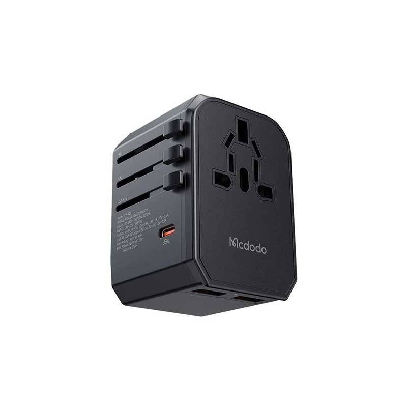 شارژر 33 وات دیواری و مبدل برق مک دودو Mcdodo CP-429 33W PD Fast Charging Universal Travel Adapter