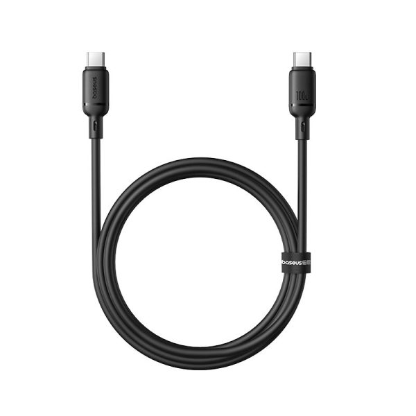 کابل شارژ دو سر تایپ سی 100 وات بیسوس Baseus Silky Fast Charging Cable USB-C to USB-C 100W CB000114