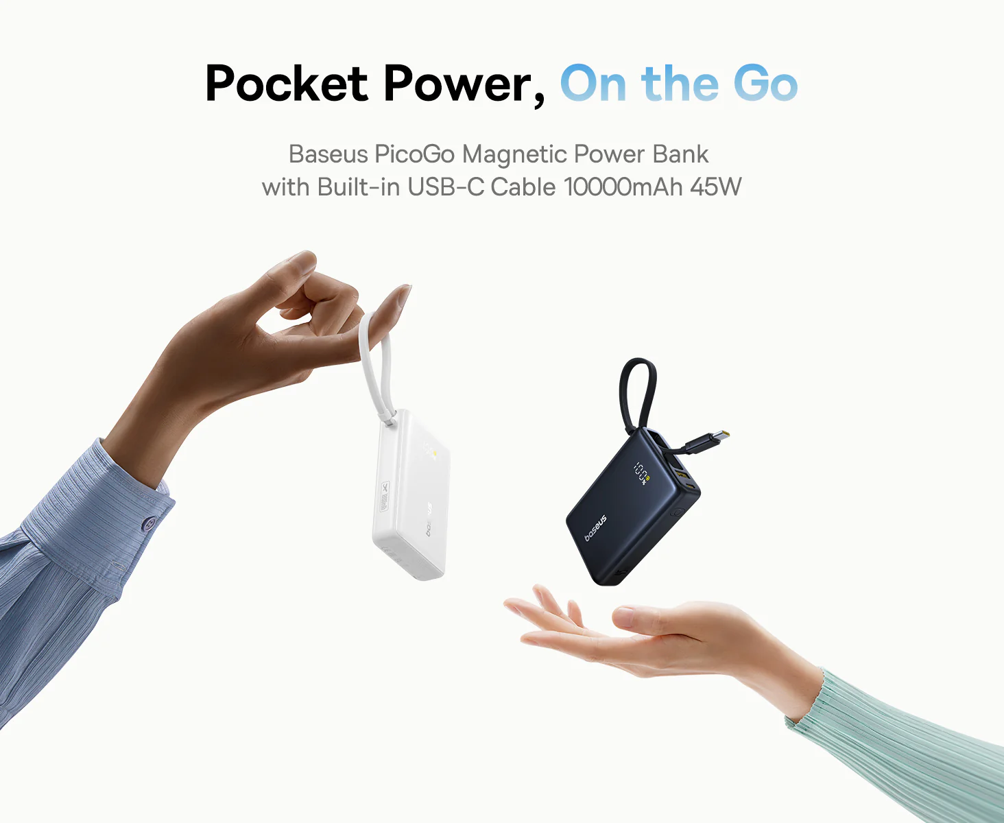 پاوربانک 45 وات 10000 بیسوس Baseus PicoGo Power Bank PPPG-1W45C