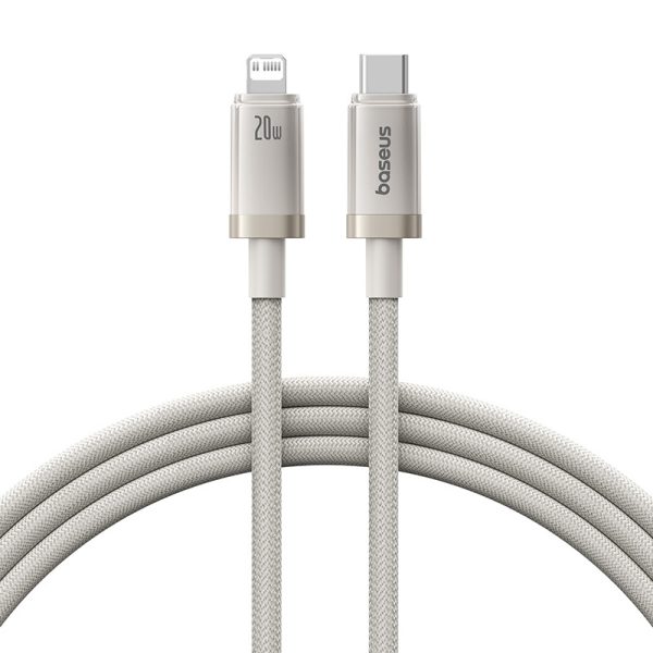 کابل شارژ 20 وات تایپ سی به لایتنینگ بیسوس Baseus Titanium Alloy Fast Charging Cable USB-C to Lightning 20w