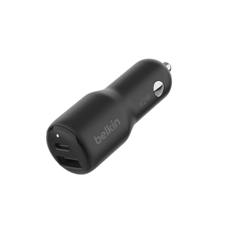 شارژر فندکی ۴۲ وات بلکین Belkin BoostCharge Dual Car Charger 42W