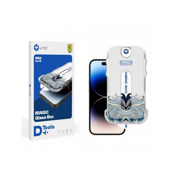 گلس آیفون 16 پرو لیتو Lito Magic Box D+ Tools Full Glass Screen Protector For iPhone 16 Pro