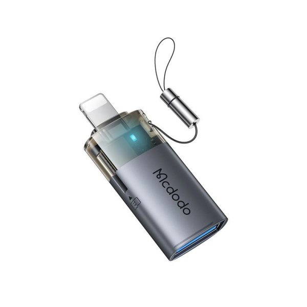 تبدیل OTG لایتنینگ و رم ریدر مک دودو Mcdodo OT-7850 OTG 2in1 Lightning