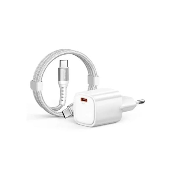 شارژر آداپتور دیواری مینی 30 وات مک دودو Mcdodo CH-0082 Nano 30W Mini GaN Charger With Type-c to Type-c Cable